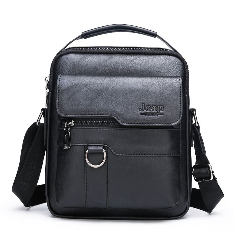 Genuine leather men's bag clamshell shoulder bag trendy Korean version casual bag small cross-body bag handbag men's cross-body bag