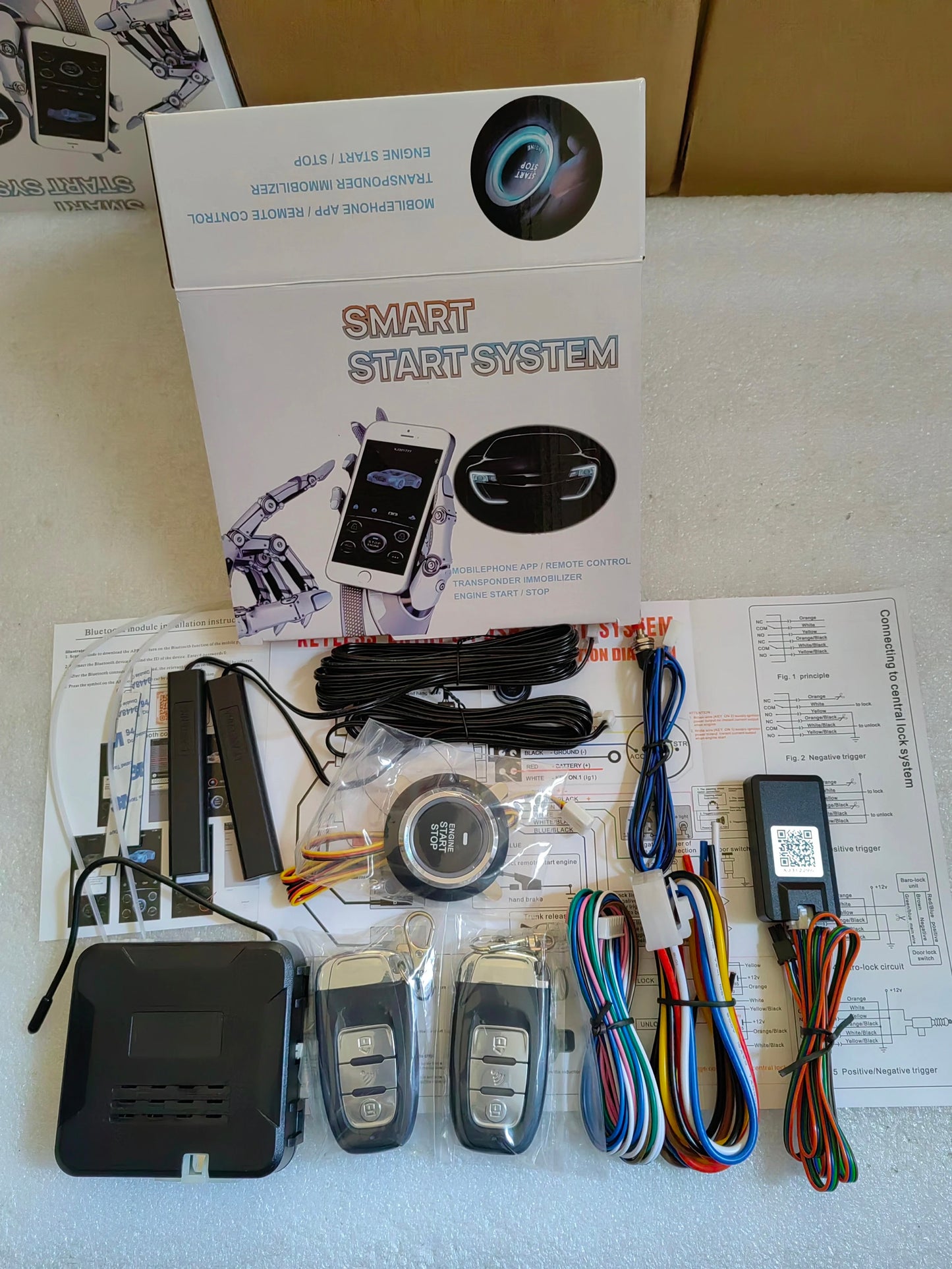 Car Remote Start Stop Kit Bluetooth Mobile Phone APP Control Engine Ignition Open Trunk PKE
Keyless Entry Car Alarm