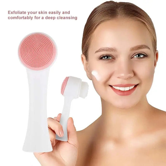 2 In 1 Manual Facial Cleansing Brushes Washing Massage Silicone Scrubber Face Brush For Deep Pore Exfoliation
Massaging