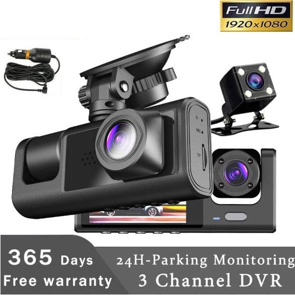 Car dash cam Full HD 1080P Black Box For Car dvr
Camera 3 Lens car camera dvr Front and rear dash cam